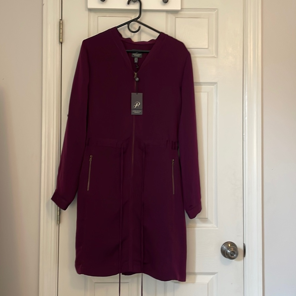 Adrianna Papell zip front v neck dress